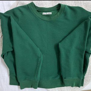 Reformation Hunter Classic  Sweatshirt, Kelly Green - Small
